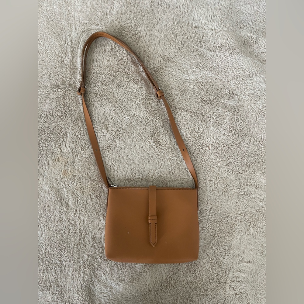 J.Crew Tan Leather Crossbody Bag
